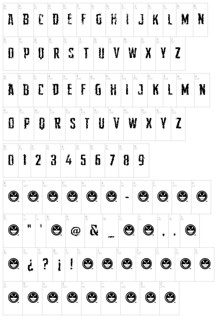 Demon Sker font map